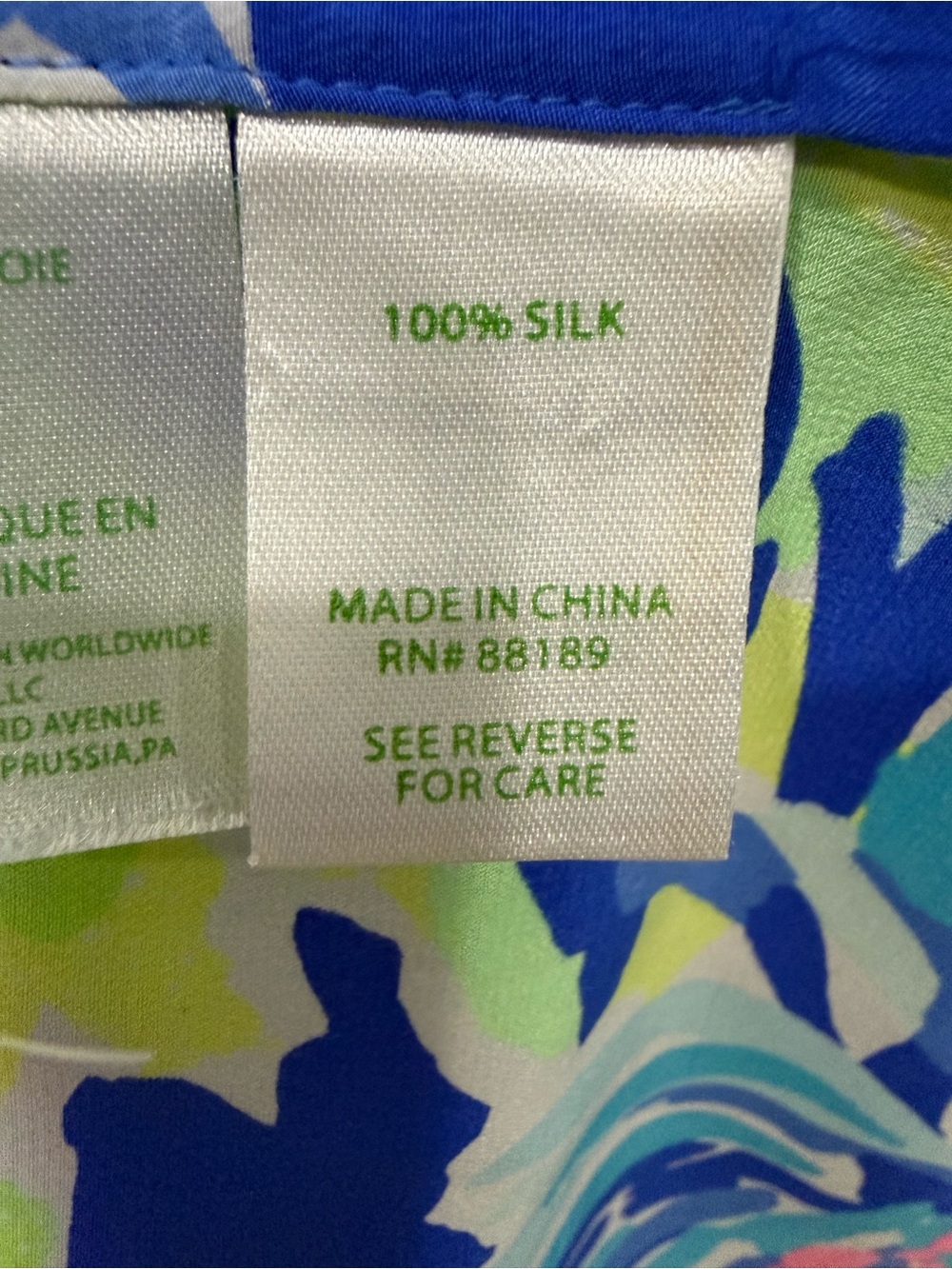 Lilly Pulitzer Elsa Blouse Wade and Sea Print Long-Sleeve Tunic Top XLarge - Picture 4 of 6